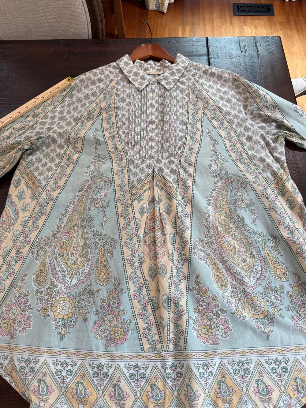 Soft Surroundings Pastel Paisley Pintuck Tunic Blouse Boho 2X/3x - Picture 14 of 16